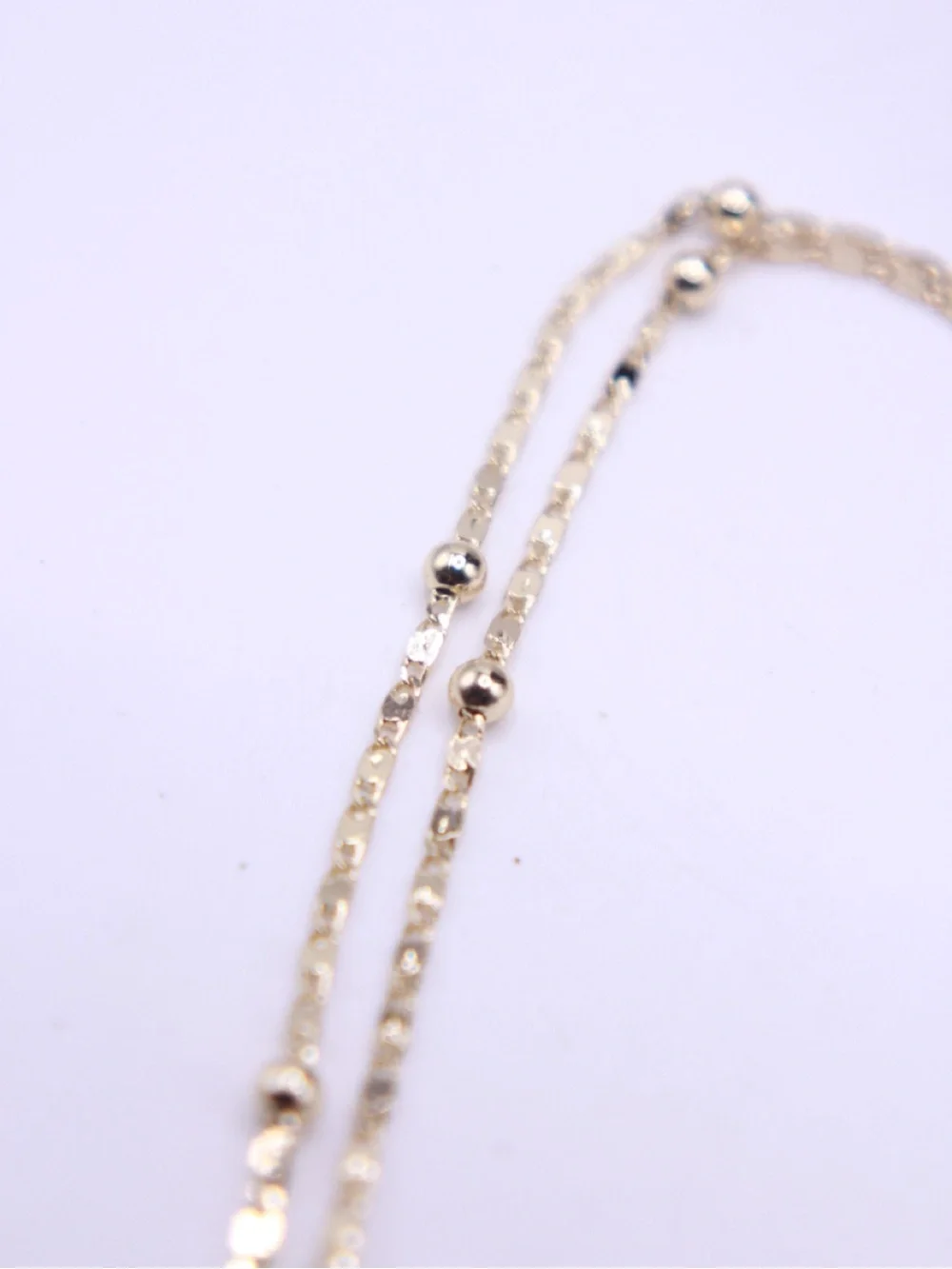 Signed CM 18k Gold plated Chain Necklace with Blue Heart Pendant